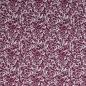 Preview: Stretch-Satin Martha, cremefarbenen Blumen auf Bordeaux